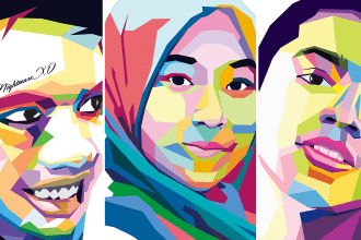 draw your photo into an unique wpap pop art potrait