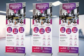 design a top notch roll up, retractable, pull up banner