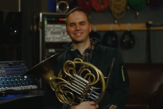 record pro studio french horn audio for soundtracks or songs