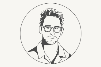 draw your minimalistic portrait in outline