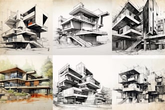 do hand drawn architectural sketches