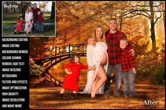 do photoshop edits, remove background, face swap, profession