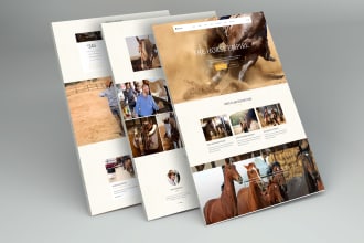 create equestrian, horse riding club, and stables related website