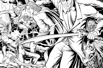 draw horror comics and fantasy illustrations