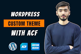develop clean theme for wordpress website in acf