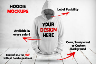 do hoodie mockup with your design