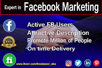 provide facebook marketing and promotion for your business