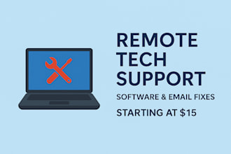 provide remote tech support for software, hardware, and email issues