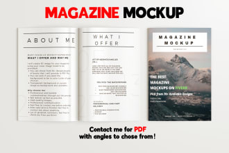 make magazine mockup using your image