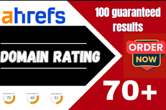 increase domain rating ahrefs dr70 using with dofollow SEO backlinks