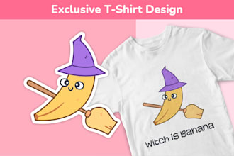 costum cute cartoon t shirt design for your merch, shop, etc