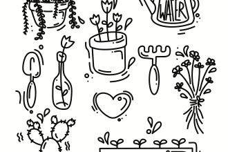 draw a minimal, black and white, doodle in my style