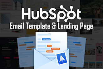 design hubspot email template and landing page