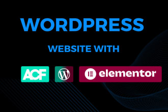 build wordpress web with elementor, advanced custom fields