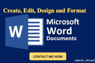 create, edit, design and format your microsoft word document