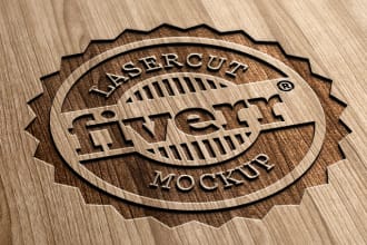 make your 2d logo look like 3d engraved wood