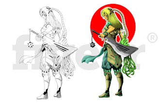 draw manga anime and cartoon character form your imagination