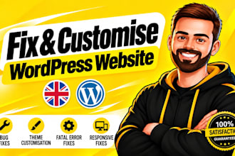 fix wordpress bugs, woocommerce errors, elementor and responsive issues