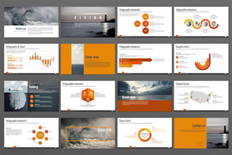 design custom pitch deck, powerpoint ppt slides templates