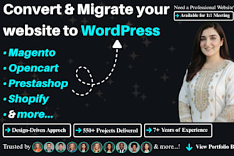 convert clone migrate shopify, magento, prestashop opencart store to woocommerce