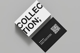 design a pro business card with a qr code in 48 hours