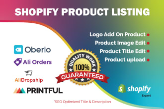 do product upload or listing and manage your shopify store