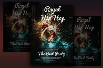 professionally design hip hop flyers, posters in same day