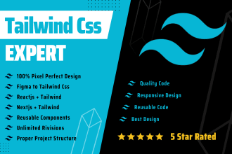 build reactjs nextjs website with tailwind css