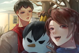 draw anime or semi realis artstyle for fanart and oc