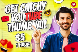 design catchy youtube thumbnail