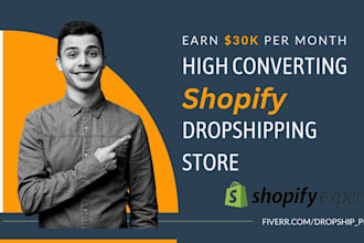 design shopify dropshipping store or create shopify website