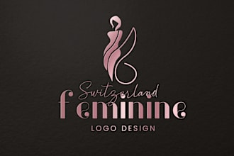 create elegant luxury and feminine logo design