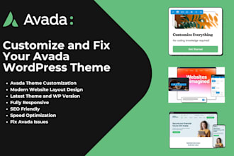 fix and build a professional website with the avada theme