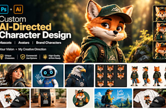create a custom ai directed character or brand mascot design