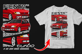 draw a vector tracing car for t shirt design