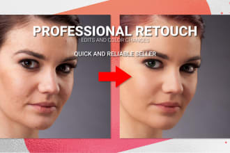 do face retouch and enhancement, hair color changes etc