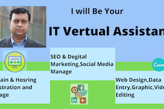 be your virtual assistant to do your official, SEO and IT related work