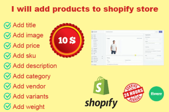 add 100 products to shopify store manually