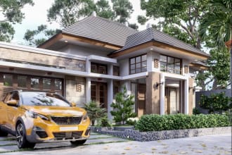 design architectural 3d model and attractive renders
