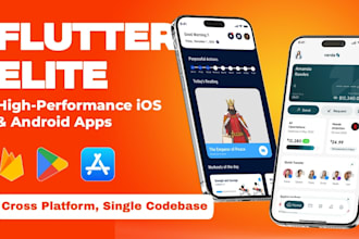 develop elite flutter mobile application for ios and android