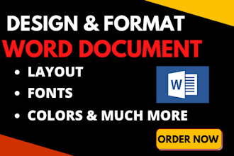 format, design and edit microsoft word document and all data entry related work