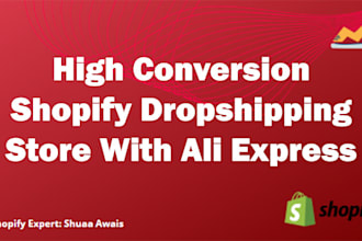 create convertible shopify ali express dropshipping store