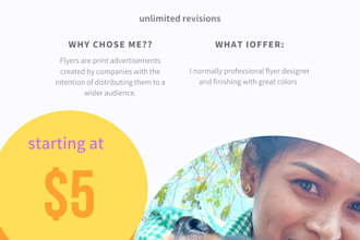 design an amazing flyer leaflet and posters