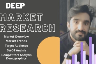 conduct deep market research, web research and reports