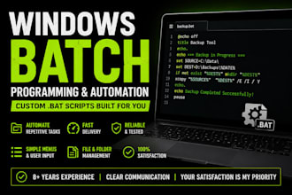 create you a windows batch program for automation