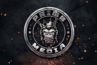 do amazing lion gorilla gym sports logo