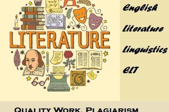 write on english literature, linguistics and elt