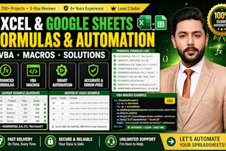 create excel spreadsheet, google sheet, excel formulas, vba and macros