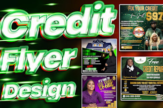 design professional credit repair flyer for print and social media