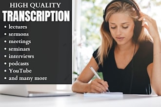 accurately transcribe audio and do video transcription